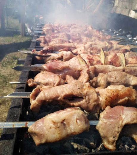 Баня с мангалом