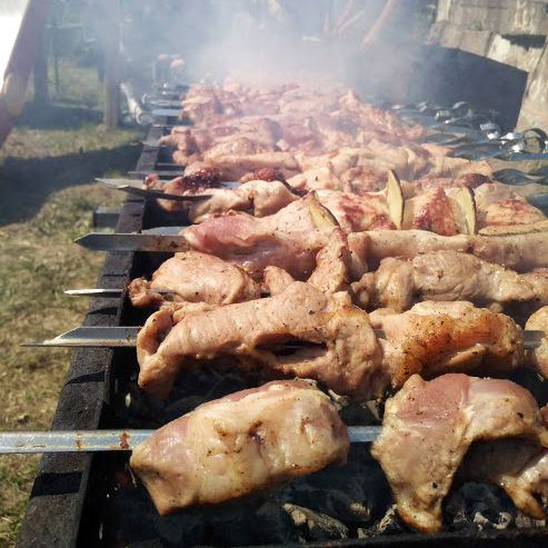 Баня с мангалом